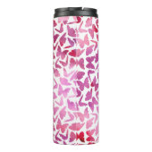 Violet Waterverf Butterflies Patroon Thermosbeker (Achterkant)