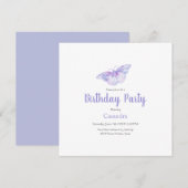 Violet Waterverf Butterfly Kaart (Voorkant / Achterkant)