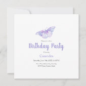 Violet Waterverf Butterfly Kaart (Voorkant)