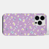 Violet Waterverf Daisy en Vlinder iPhone Hoesje (Achterkant horizontaal)