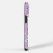 Violet Waterverf Daisy en Vlinder iPhone Hoesje (Rechterkant)