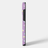 Violet Waterverf Daisy en Vlinder iPhone Hoesje (Linkerkant)