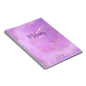 Violet waterverf en glitter extra groot notitieboek (Rechterzijde)