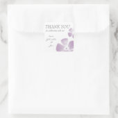 Violet Waterverf Flowers Dank u Stickers (Tas)