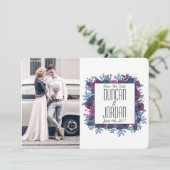 Violet Waterverf foto Opslaan Datum bekendmaking Save The Date (Staand voorkant)