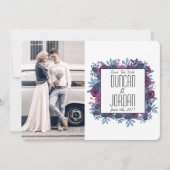 Violet Waterverf foto Opslaan Datum bekendmaking Save The Date (Voorkant)