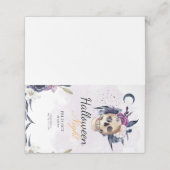 Violet Waterverf Halloween Party Gothic Skull Plaatskaartje (Buitenkant ongevouwen)