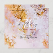 Violet Waterverf herfstbladeren Verrassingsverjaar Kaart (Voorkant / Achterkant)