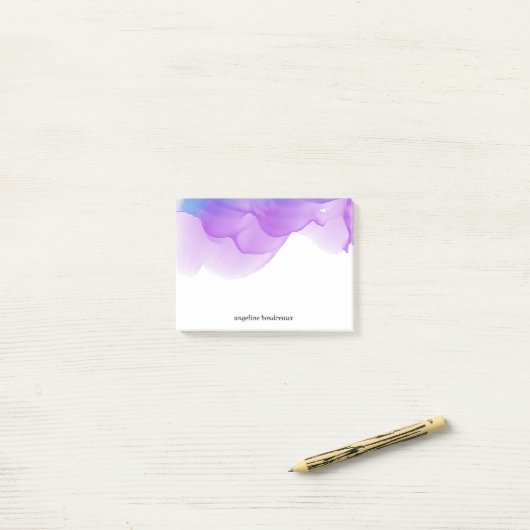 Violet Waterverf op maat Post-it® Notes (Op bureau)