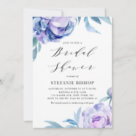 Violet Waterverf pinda's Floral Vrijgezellenfeest Kaart