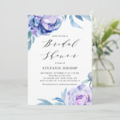 Violet Waterverf pinda's Floral Vrijgezellenfeest Kaart (Staand voorkant)