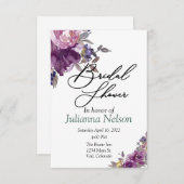 Violet waterverf pleisteruitnodiging kaart (Voorkant / Achterkant)