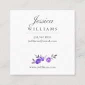 Violet Waterverf Rozen Wreate Visitekaartje (Achterkant)