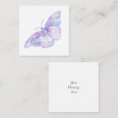 Violet Waterverf vlinder Notitiekaartje (Voorkant / Achterkant)