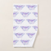 Violet waterverf vlinderpatroon 2 bad handdoek (Handdoek)