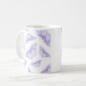 Violet Waterverf vlinderpatroon Koffiemok (Voorkant links)