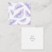 Violet Waterverf vlinderpatroon Notitiekaartje (Voorkant / Achterkant)