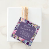 Violet waterverf Wildbloem groen gebladerte Bedankjes Labels (In situ)