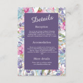 Violet waterverf Wildbloem groen gebladerte Informatiekaartje (Voorkant)