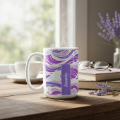 Violet Wave Pattern Koffiemok