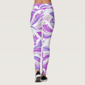 Violet Wave Pattern Leggings (Achterkant)