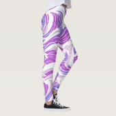 Violet Wave Pattern Leggings (Rechts)