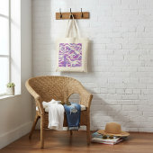 Violet Wave Pattern Tote Bag