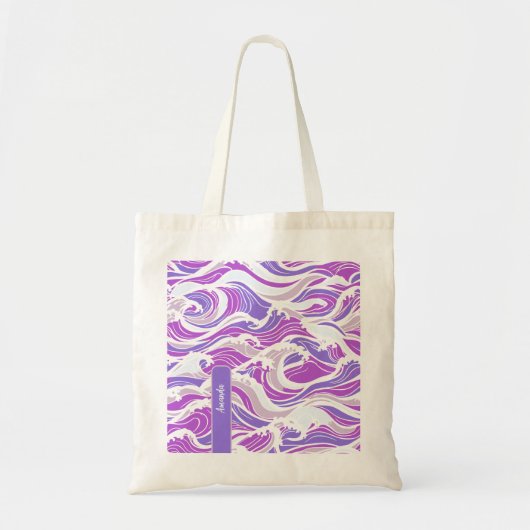 Violet Wave Pattern Tote Bag (Voorkant)