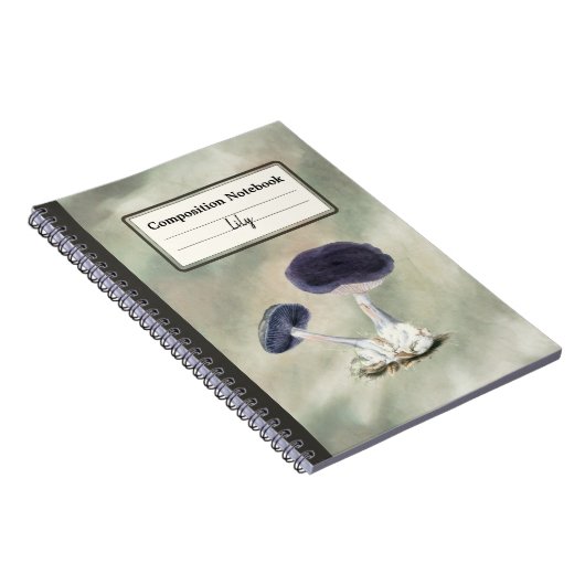  Violet Webcap Paddenstoel Gepersonaliseerde Comp Notitieboek (Rechterzijde)