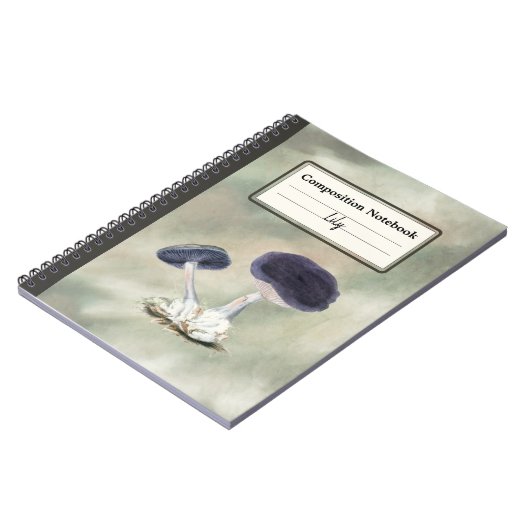  Violet Webcap Paddenstoel Gepersonaliseerde Comp Notitieboek (Linkerzijde)