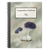  Violet Webcap Paddenstoel Gepersonaliseerde Comp Notitieboek (Voorkant)