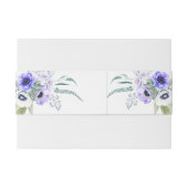 Violet Wedding Anemone Flowers Uitnodigingen Wikkel (Achterkant Voorbeeld)