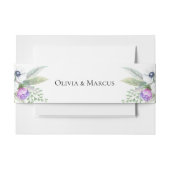 Violet Wedding Anemone Flowers Uitnodigingen Wikkel (Voorkant Voorbeeld)