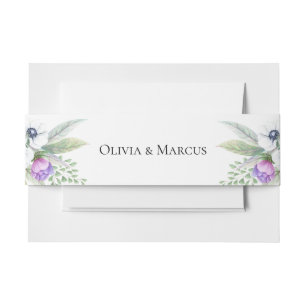 Violet Wedding Anemone Flowers Uitnodigingen Wikkel