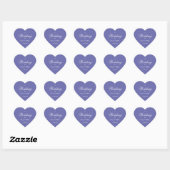 Violet Wedding Paars Heart Calligraphy Script Hart Sticker (Vel)