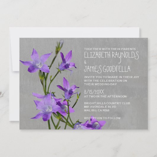 Violet Wedding-uitnodigingen Kaart (Voorkant)