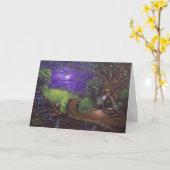 Violet Wenskaart 2 van de Nacht Kaart (Gele Bloem)