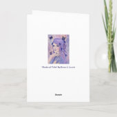 Violet wenskaart fantasievrouw van Renee Lavoie Kaart (Achterkant)