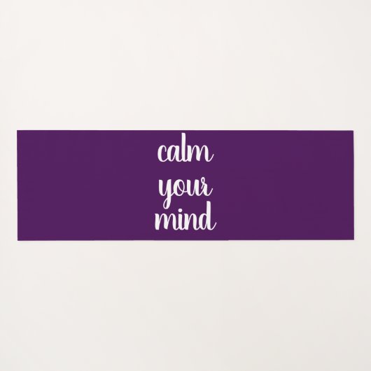 Violet White Breathe kalmeert je geest Yogamat (Achterkant (horizontaal))