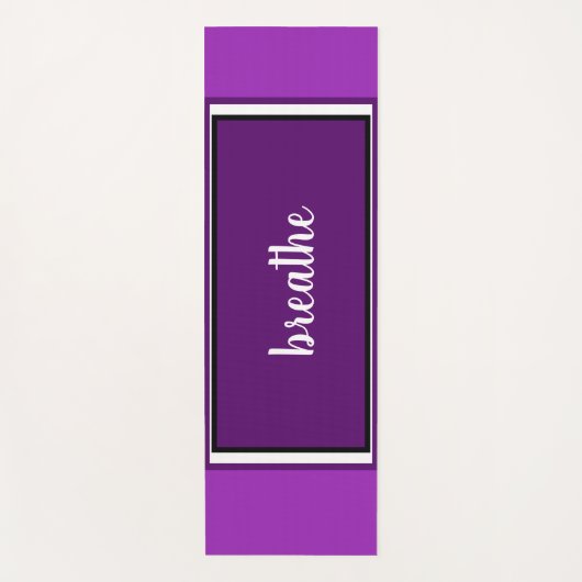 Violet White Breathe kalmeert je geest Yogamat (Voorkant)