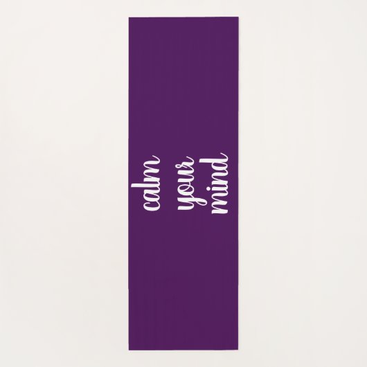 Violet White Breathe kalmeert je geest Yogamat (Achterkant)