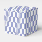Violet & White Japanse yagasuri Pattern Favor Box Bedankdoosjes (Voorkant Zijde)