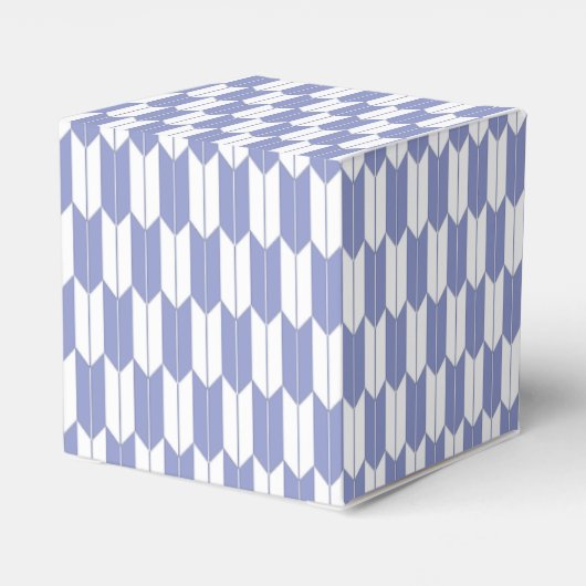 Violet & White Japanse yagasuri Pattern Favor Box Bedankdoosjes (Achterkant)