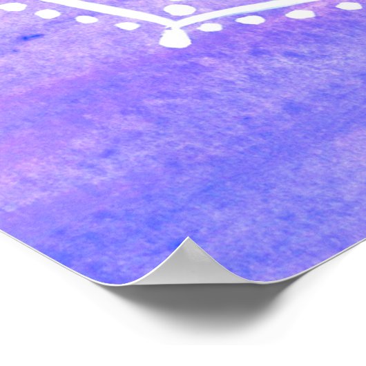 Violet White Mandala Waterverf Poster (Hoek)