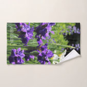 Violet & White Siberian Iris, Baptisia Handdoek (Handdoek)