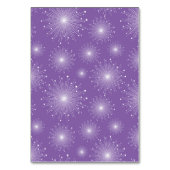 Violet White Sunbursts Starburst tafel Kaarten (Achterkant)
