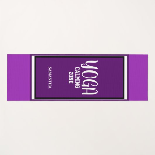 Violet White Yoga Calming Zone Yogamat (Voorkant (horizontaal))