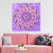 Violet wiel Mandala Canvas Afdruk (Insitu (Woonkamer))