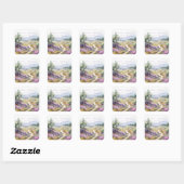 Violet wilde bloemen Bruiloft Sticker (Vel)