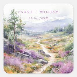 Violet wilde bloemen Bruiloft Sticker